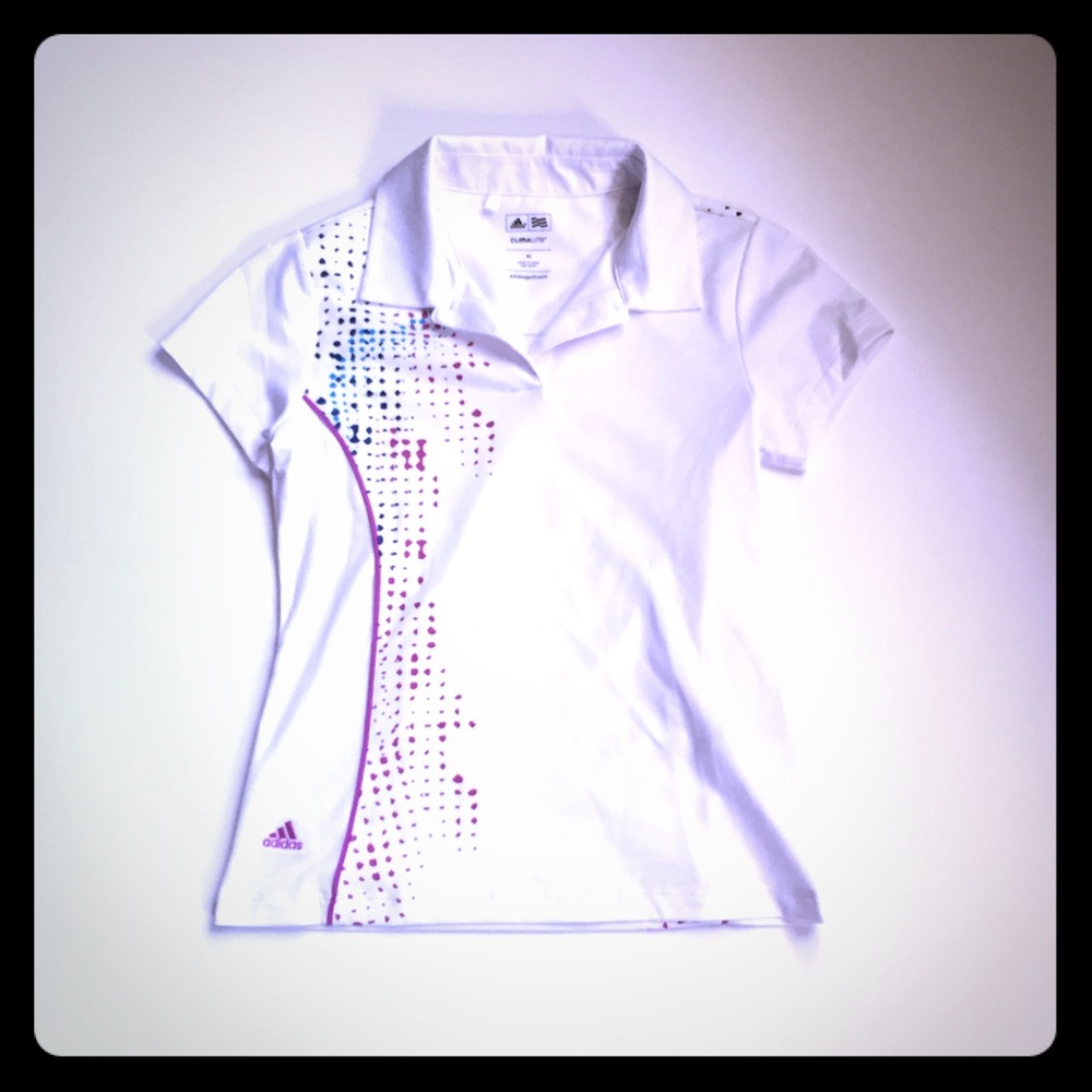 Medium Girls Adidas Climalite Short Sleeve Shirt